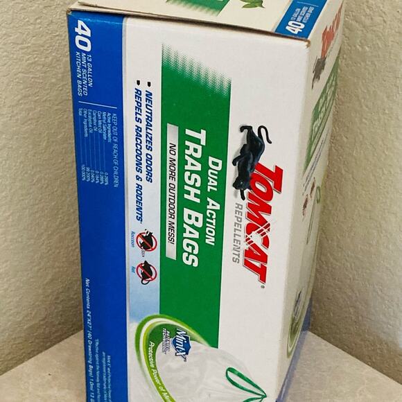 New TOMCAT REPELLANTS DUAL ACTION 13 gallon trash bags , 40 bags - Picture 2 of 5